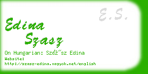 edina szasz business card